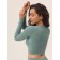 Crype female top with a long sleeve Mirey Crop Top Manica Lunga, size 46-48, Biryuzovoy color