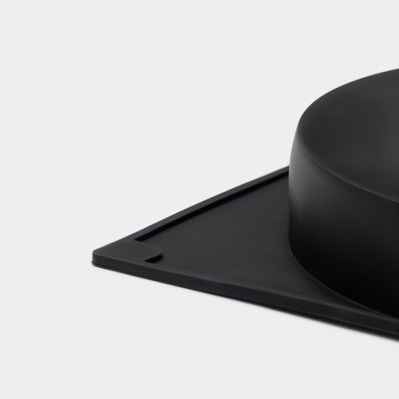 Baking uniform “Biscotto”, silicone, 34.5 × 20 × 3 cm, 2 cells (d = 16 cm), black color is black-5