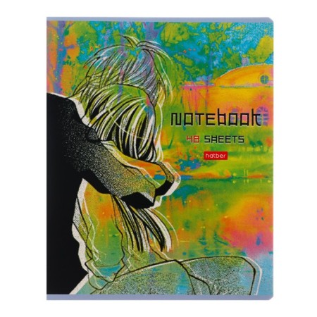 Notebook of 48 sheets in the “Attraction” cage, cover coated cardboard, matte lamination, rounded angles, 5V, mix-1