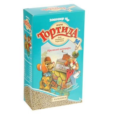 Feed "Tortila m strong carapace" for water turtles with calcium, granules, 90 g.