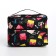 Cosmetic bag, 2 parts on zippers, black color