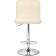 Barpered chair PASKAL Metal/Eco -leather, chrome/beige 43x53x89 cm