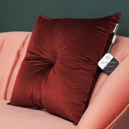 Sofi de Marko “Vivian” pillow, size 55x55 cm, burgundy color-1