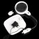 Lupa desktop 10x d = 12 cm, on a flexible leg with backlight, white