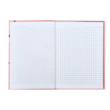 Note book A6+ 64 sheets in the "Sharks on Pink" cage, integral cover, Soft Touch, Offset Block 65 g/m2-3