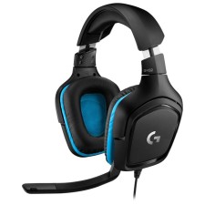 Headphones with a microphone Logitech G432 Black/Blue 2M Monitoring Head Head (981-000770)