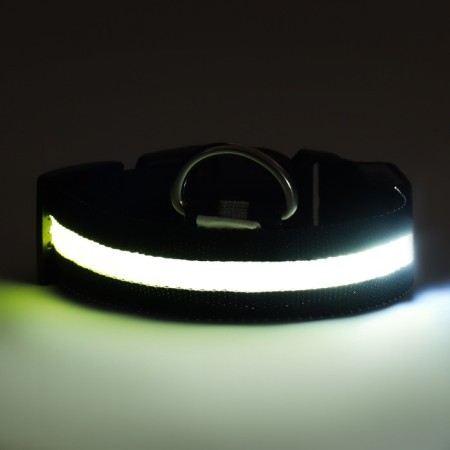 Collar with backlight size XL, Osh 52-60 x 2.5 cm, 3 glow modes black-10