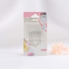 Sewing needles “Assorted”, D = 0.76 mm, 3.6 - 4.2 cm, auto -shift, 12 pcs