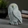 Figure "Owl on the hemp" gray-blue 10x9x14.5cm