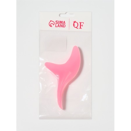 Massager d/face resin Guasha boomerang 12*6*3.5cm pink bag QF-5