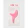 Massager d/face resin Guasha boomerang 12*6*3.5cm pink bag QF