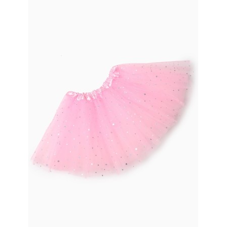 Children's skirt kaftan "stars" light pink, length 30 cm-3