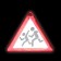 The reflective element "sign", bilateral, 6 × 4.3 cm, white/red color