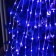 Smart garland "Horse tail" 10 threads 1 m dew, ip20, silver thread, 100 LED, remote control, application, glow RGB, USB