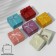 Gift box under the pearl ring with a bow, 4 × 4, the color of Mick