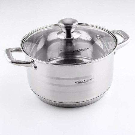 Elis pan, 5.5 l, d = 24 cm, glass cover, capsule bottom