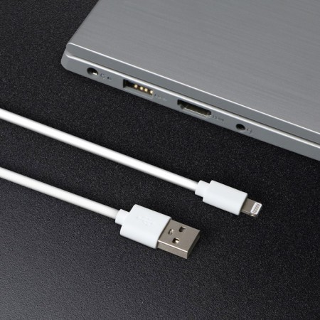 Windigo, Lightning cable - USB, 2 A, charging + data transfer, TPE braid, 1 m, white-2