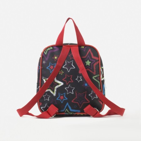 Baby backpack on lightning, external pocket, black color-3
