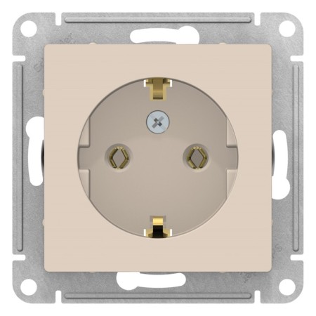 SE ATLASDESIGN, 16 A, 250 V, built -in, with salary, IP20, beige, Atn000243