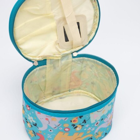 Косметичка на молнии, цвет голубой-2