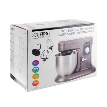Mixer FIRST FA-5259, Planetary, 1200 W, 6.5 L, 10 speeds, 3 nozzles, gray-6