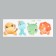 Sticker Plastic Interior Color "Dinosaurs kids" 16.5x46 cm