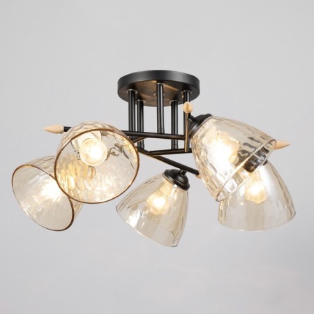 Chandelier "Charlene" 5he27 40w Black 60x60x27 cm Bayerlux-1