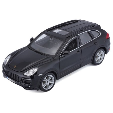 BBURAGO Porsche Cayenne Turbo, Die-Cast, 1:24, opening doors, black color.-4