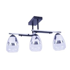 Светильник потолочный ЭкономСвет 20103/3BK+CR CR+CL, 3х40Вт, E27, 30х13х54 см, цвет хром