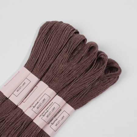 Set of thread muline No. 3860, 8 ± 1 m, 6 pcs, cocoa color-2