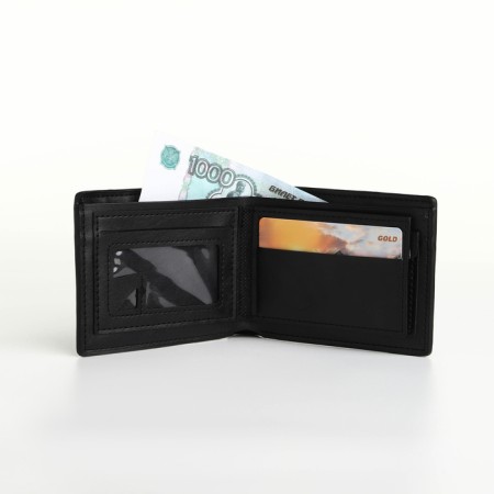 Pearl husband (538), 12*2*10 cm, 2 depth, d/maps, d/coins, without fasteners, black-5