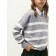 Sweater Knitted Children's Amarobaby Strip, Height 146 cm, Gray Color