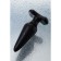 Anal plug Sexus Glass, glass, black color, 11 cm, d = 4 cm