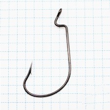 KOI Offseet Worm hook, size 50 int, BN color, offset 10 pcs.