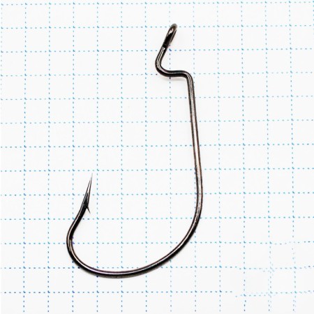 KOI Offseet Worm hook, size 50 int, BN color, offset 10 pcs.