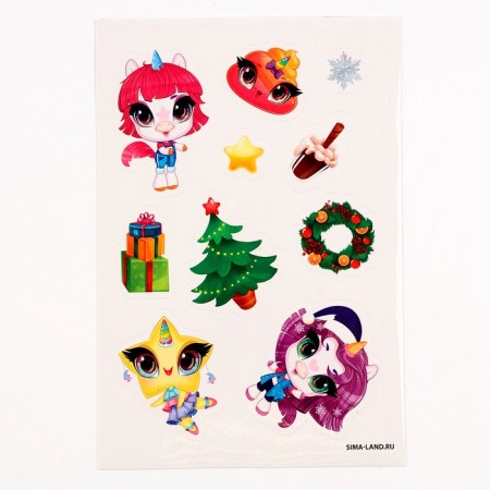 New Year's notebook - New Year's engraving "New Year's fairy tale", 10 sheets, sheet of stickers-5