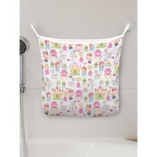 Organizer in the bath on the suction cups “Fairytale Castle of the Prince and Princess”, for storing toys and trifles, size 33x39 cm