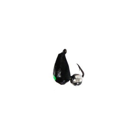 Mormyshka crap black, green eye + ball silver, weight 0.68 g-1
