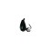 Mormyshka crap black, green eye + ball silver, weight 0.68 g