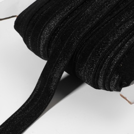 Elastic band, shiny, 15 mm × 50 m, black color