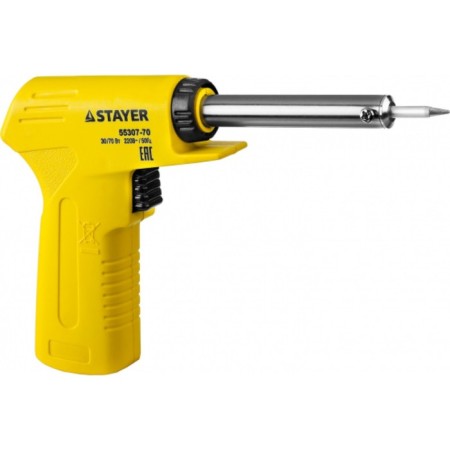 STAYER MASTER soldering iron, plastic handle, NI-CR sting, 70 W, 220 V,-2