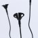 Set "wave", wand+holder+stand, set of 5 pcs., Black