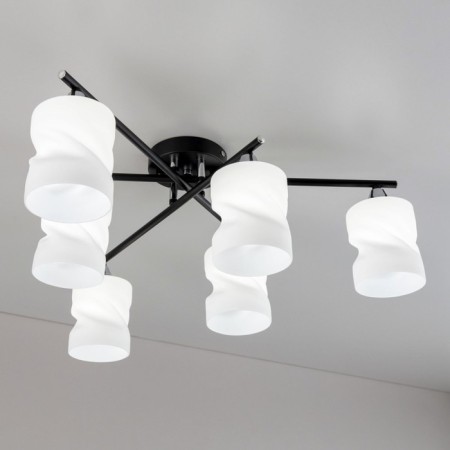Citilux ceiling chandelier "NILS" CL132165, 6x60W, E27, Black Color Black-8