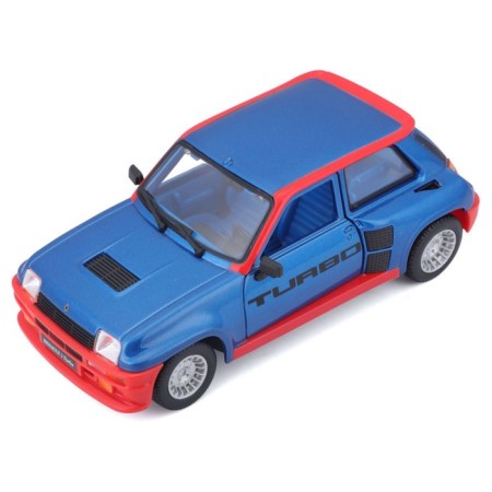BBURAGO Renault 5 Turbo, Die-Cast, 1:24, opening doors, red-blue color-5