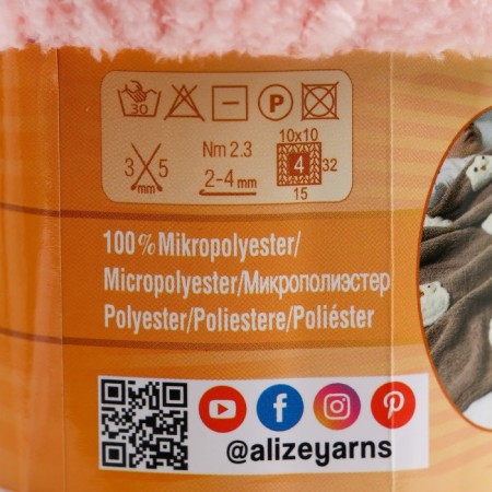 Yarn "Softy" 100% micropoliester 115m/50g (340 pale -cut.-3