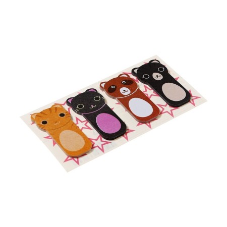 Bookmarks with adhesive edge (stickers), 23 x 45 mm, 4 colors of 20 sheets, paper, Devente "cats", in a plastic bag-4