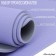 Fitness and yoga mat, 183x61x0.6 cm, gray/purple color