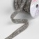 Rhinestones and beads are thermoclayes, width - 10 mm, 4.5 ± 0.5 m, silver color