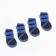 The boots are high for large dogs, set 4 pcs, size L (sole 10 x 7 cm), black and blue