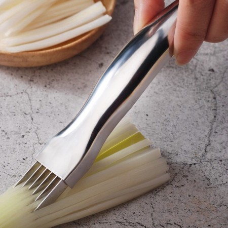 Steel onion knife, 16 cm, stainless steel, silver color-4